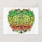 HEART LION RASTA BRIEFKAART (Voorkant)