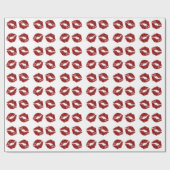 Heart Lip Smooches Gift Wrap Cadeaupapier (Vlak)
