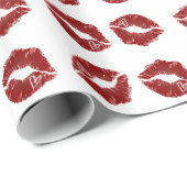 Heart Lip Smooches Gift Wrap Cadeaupapier (Rol Hoek)