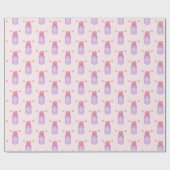 Heart Lipstick Pastel Kawaii Cadeaupapier (Vlak)