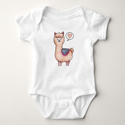 Heart Llama Romper (Voorkant)