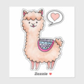 Heart Llama Sticker (Vel)