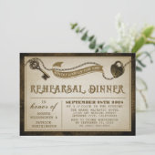 Heart Lock Skelet Key repetitie diner uitnodiginge Kaart (Staand voorkant)