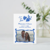 Heart Locket Custom Photo Initialen Sla de datum o Briefkaart (Staand voorkant)