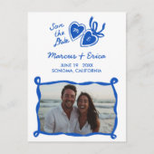 Heart Locket Custom Photo Initialen Sla de datum o Briefkaart (Voorkant)