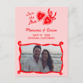 Heart Locket Custom Photo Initialen Sla de datum o Briefkaart (Voorkant)