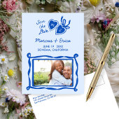 Heart Locket Custom Photo Initialen Sla de datum o Briefkaart