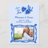 Heart Locket Custom Photo Initialen Sla de datum o Briefkaart (Voorkant)