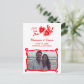 Heart Locket Custom Photo Initialen Sla de datum o Briefkaart (Staand voorkant)