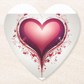 Heart Logo – Tijdloos symbool van liefde en mededo Kartonnen Onderzetters