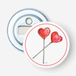 Heart Lollies Button Flesopener