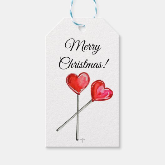 Heart Lollies Cadeaulabel (Voorkant)