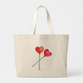Heart Lollies Grote Tote Bag (Achterkant)