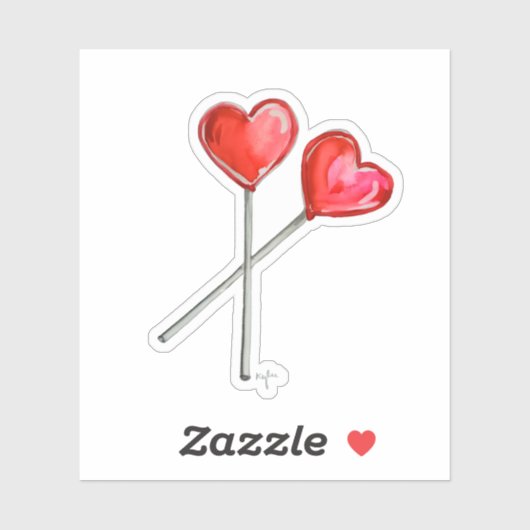 Heart Lollies Sticker (Vel)