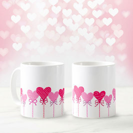 Heart Lollipop Border Coffee Mug Koffiemok