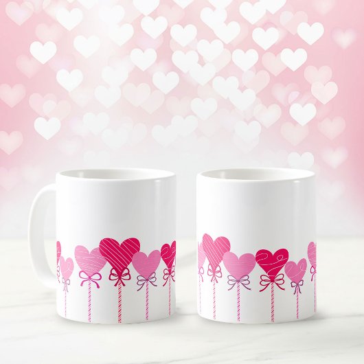 Heart Lollipop Border Coffee Mug Koffiemok
