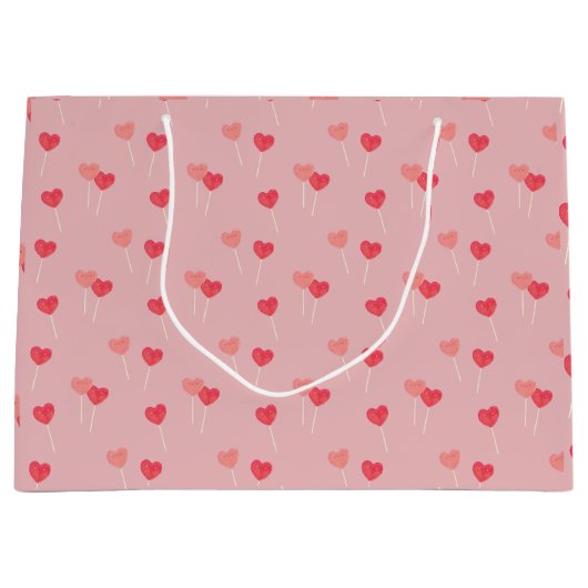 Heart Lollipop Love Gift Bag Groot Cadeauzakje (Voorkant)