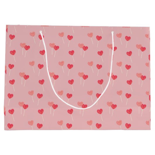 Heart Lollipop Love Gift Bag Groot Cadeauzakje (Achterkant)