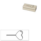 Heart Lollipop Rubberstempel (Gestempeld)