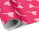Heart Lollipops - Rood - Wrapping Paper Cadeaupapier (Rol Hoek)