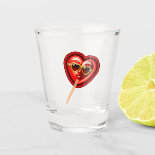Heart Lolly Shot Glas (Voorkant)