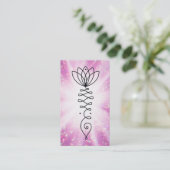 *~* Heart Lotus Glitter Rays Nirvana Reiki Yoga Visitekaartje (Staand voorkant)