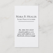 *~* Heart Lotus Glitter Rays Nirvana Reiki Yoga Visitekaartje (Achterkant)