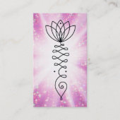 *~* Heart Lotus Glitter Rays Nirvana Reiki Yoga Visitekaartje (Voorkant)