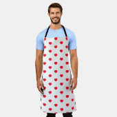 Heart Love All-Over Print Apron Schort (Gedragen)