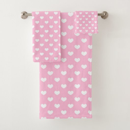 Heart Love Bath Towel Set Bad Handdoek (Insitu)