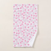 Heart Love Bath Towel Set Bad Handdoek (Handdoek)