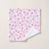 Heart Love Bath Towel Set Bad Handdoek (Wasdoekje)