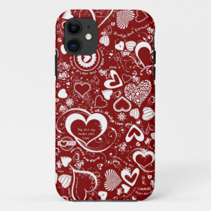 Heart Love Doodles iPhone 11 Hoesje
