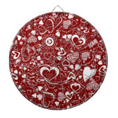 Heart Love Doodles DART BOARD Dartbord (Voorkant)
