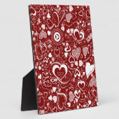 Heart Love Doodles Fotoplaat (Zijkant)
