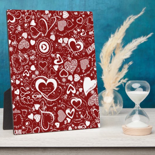 Heart Love Doodles Fotoplaat (Zijkant)