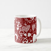 Heart Love Doodles Koffiemok (Voorkant rechts)