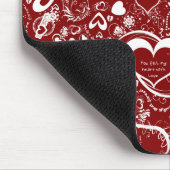 Heart Love Doodles Red MUISMAT (Hoek)