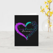 Heart Love Dragonfly Zelfmoordpreventie Bewustzijn Kaart (Gele Bloem)