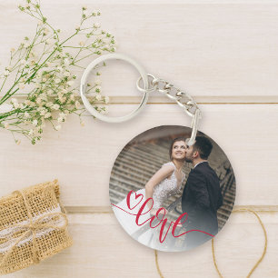 Heart Love Foto Sleutelhanger