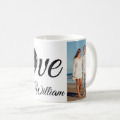 Heart Love gepersonaliseerde Valentijnsdag cadeau Koffiemok (Voorkant rechts)