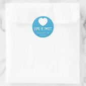 Heart Love is Sweet Labels (blauw) (Tas)