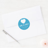Heart Love is Sweet Labels (blauw) (Envelop)