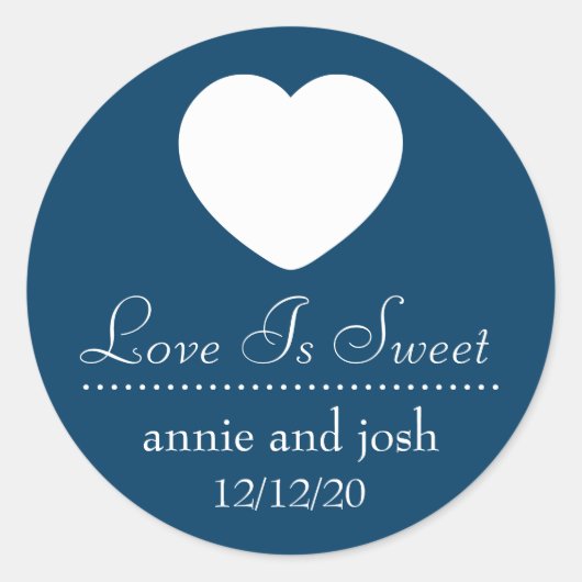 Heart Love is Sweet Labels (Navy Blue) (Voorkant)