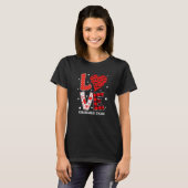 Heart Love Kindergarten Teacher Red Plaid Valentin T-shirt (Voorkant volledig)