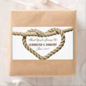 Heart Love Knot Western Waterflesetiket Etiket (Insitu)