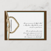 Heart Love Knot Western Weddenschap Informatiekaartje (Voorkant)