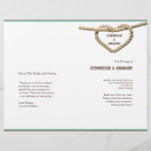 Heart Love Knot Western Wedding Program (Voorkant)