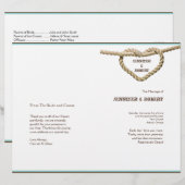 Heart Love Knot Western Wedding Program (Voorkant / Achterkant)