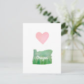 Heart (Love) Oregon State Green Valley Briefkaart (Staand voorkant)